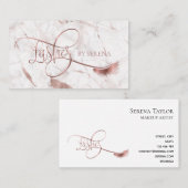 まばたき美しいメイクガールラッシュエクステンション大理石 名刺 (正面/裏面)