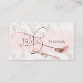 まばたき美しいメイクガールラッシュエクステンション大理石 名刺 (正面)