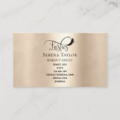 まばたき美しいメイクガールラッシュゴールドフォイル 名刺 (裏面)