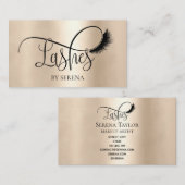 まばたき美しいメイクガールラッシュゴールドフォイル 名刺 (正面/裏面)