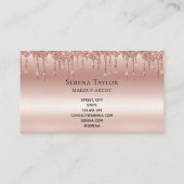 まばたき美しいメイクガールラッシュドリップ金ゴールド 名刺 (裏面)