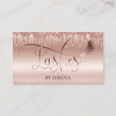 まばたき美しいメイクガールラッシュドリップ金ゴールド 名刺 (正面)