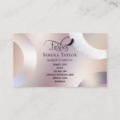 まばたき美しいメイクガールラッシュホログラフィックフォイル 名刺 (裏面)