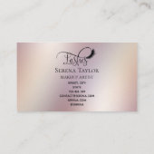 まばたき美しいメイクガールラッシュホログラフィックフォイル 名刺 (裏面)