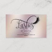 まばたき美しいメイクガールラッシュホログラフィックロイヤリティ 名刺 (正面)