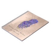 まばたき美容師メイクアップアーティストパープルマーメイド ノートブック (左側)