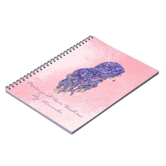 まばたき美容師メイクアップアーティストピンクマーメイドヴィオ ノートブック (左側)