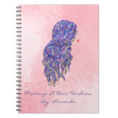 まばたき美容師メイクアップアーティストピンクマーメイドヴィオ ノートブック (正面)