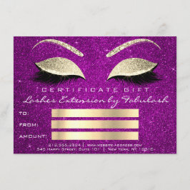 まばたき金ゴールドピンクメイクアップアーティスト証明書ギフト