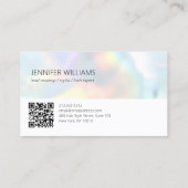 まばたき顔美しいロゴメイクアップアーティストホログラフィー 名刺 (裏面)