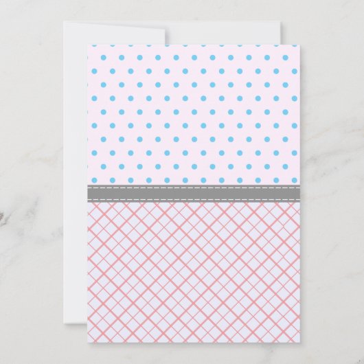 「まばたき」とモダンいう男女のパーティー サンキューカード (裏面)