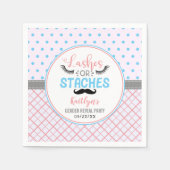 「まばたき」とモダンいう男女のパーティー スタンダードカクテルナプキン (正面)