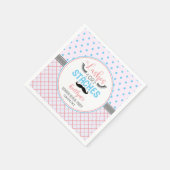 「まばたき」とモダンいう男女のパーティー スタンダードカクテルナプキン (角)