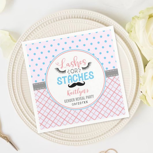 「まばたき」とモダンいう男女のパーティー スタンダードカクテルナプキン