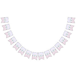 「まばたき」とモダンいう男女のパーティー バンティングフラッグ