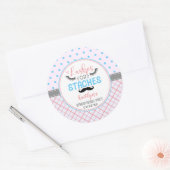 「まばたき」とモダンいう男女のパーティー ラウンドシール (封筒)