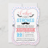 「まばたき」とモダンいう男女のパーティー 招待状 (正面)