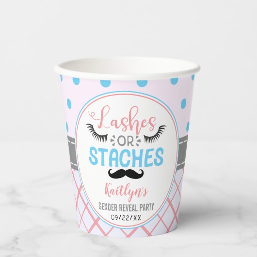「まばたき」とモダンいう男女のパーティー 紙コップ (正面)