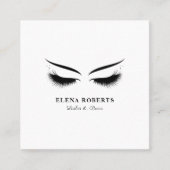 まばたき&まばゆのメイクアップアーティスト スクエア名刺 (正面)