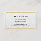 まばたき&ブロウズメイクアップアーティストシルバーグリッターフローラ 名刺 (裏面)