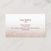 まばたき&ブロウズメイクアップアーティストバラ金ゴールドグリッター 名刺 (裏面)