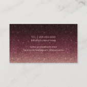 まばたき&ブロウズメイクアップアーティストバラ金ゴールド グラデーション 名刺 (裏面)