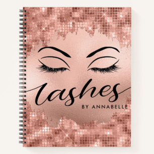 まばたき&ブロウズメイクアップアーティストバラ金ゴールド ノートブック