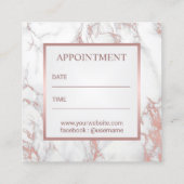 まばたき&ブロウズメイクアップアーティストマーブルアポイントメント 予約カード (裏面)