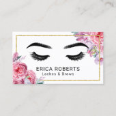 まばたき&ブロウズメイクアップアーティストモダンフローラサロン 名刺 (正面)