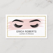 まばたき&ブロウズメイクアップアーティスト赤面美しいフローラ 名刺 (正面)
