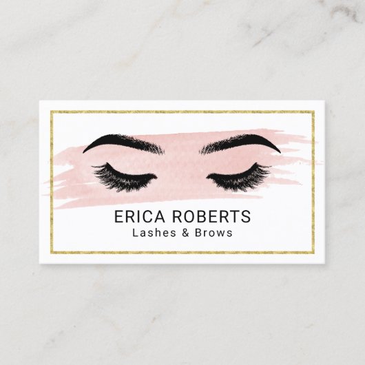 まばたき&ブロウズメイクアップアーティスト赤面美しいフローラ 名刺 (正面)