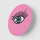 まばたき ラウンド壁時計 (傾斜)