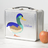 まばゆいアヒル：ワドルスタイル切り出し メタルランチボックス (インサイチュ)