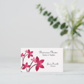 まばゆいエレガンスフローラ名刺,マゼンタ 名刺 (スタンド正面)