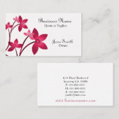 まばゆいエレガンスフローラ名刺,マゼンタ 名刺 (正面/裏面)
