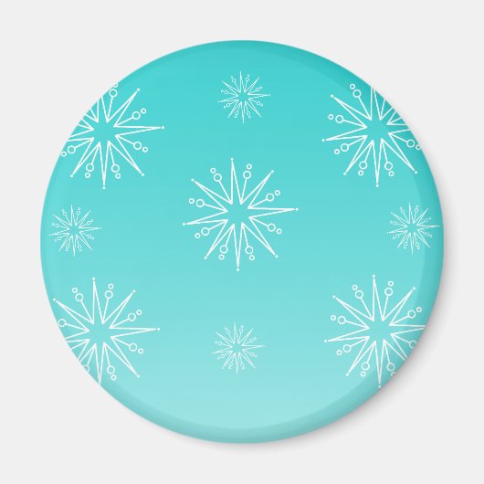 まばゆいクリスマススターズマグネット、ターコイズ マグネット (正面)