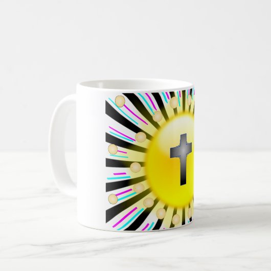 まばゆいクロスコーヒーマグ コーヒーマグカップ (正面左)