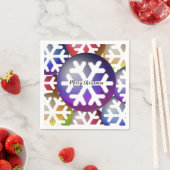 まばゆいスノーフレークスクリスマス紙ナプキンス スタンダードカクテルナプキン (インサイチュ)