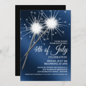 まばゆいスパークラーズ7月4日パーティの招待状 招待状 (正面/裏面)