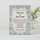 まばゆいダイヤモンドフォト結婚式招待状 招待状 (スタンド正面)