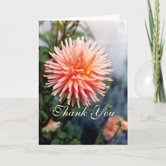 まばゆいダリアフラワー サンキューカード (正面)