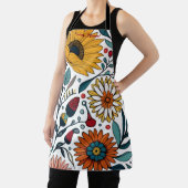 まばゆいデイジー喜び:フローラファッション お気に入りの エプロン (インサイチュ)