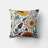 まばゆいデイジー喜び：フローラファッション お気に入りの クッション (裏面)