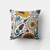 まばゆいデイジー喜び：フローラファッション お気に入りの クッション (裏面)