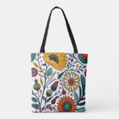 まばゆいデイジー喜び：フローラファッション お気に入りの トートバッグ (裏面)