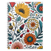 まばゆいデイジー喜び:フローラファッション お気に入りの ノートブック (正面)