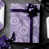 まばゆいドーナツ |ラベンダーパープルスパークリー模様 ラッピングペーパー