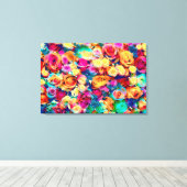 まばゆいバラ キャンバスプリント (インサイチュ (ウッドフロア))