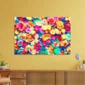 まばゆいバラ キャンバスプリント (インサイチュ (リビング))