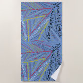 まばゆいパプアニューギニア国旗の色と愛国心 ビーチタオル (正面)